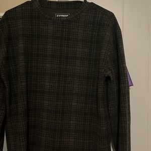 Express shirt black with line pattern size small